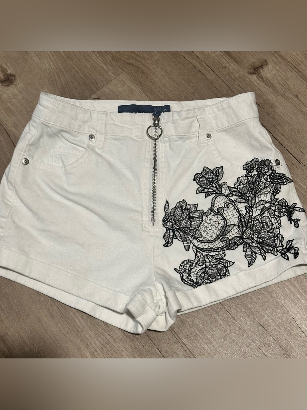 Handmade Upcycled White Denim
Shorts